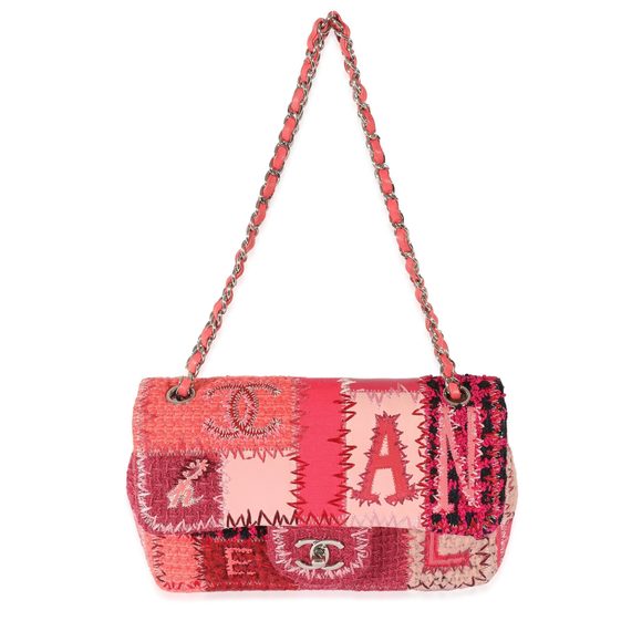 Chanel Red Medium Patchwork Classic Flap Bag - Picture 8 of 9